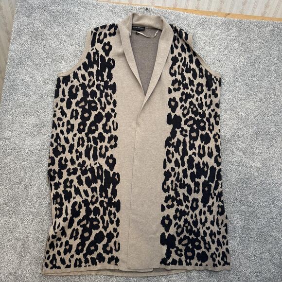 Lane Bryant Cardigan Sweater Duster 26/28 Leopard Boho Chic Lagenlook Layering - Picture 1 of 9